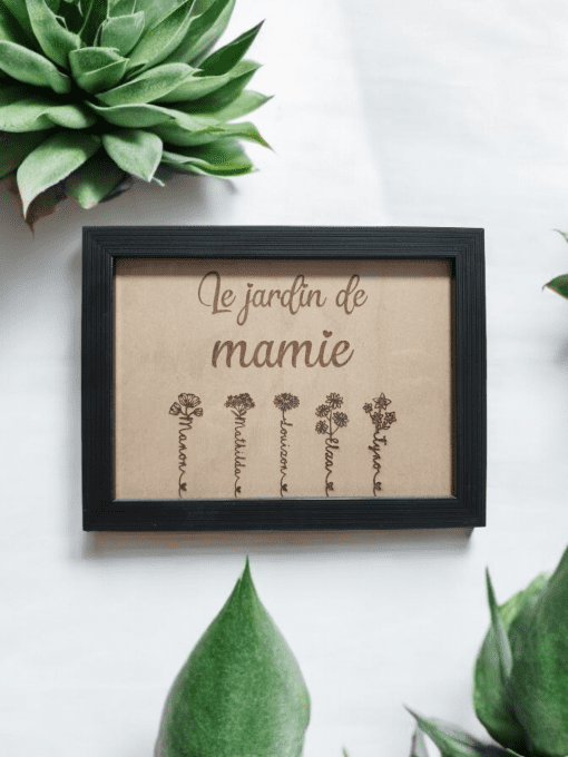 Cadre le jardin de mamie