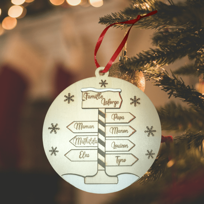 Boule de noël famille