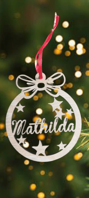 Boule de noël prenom