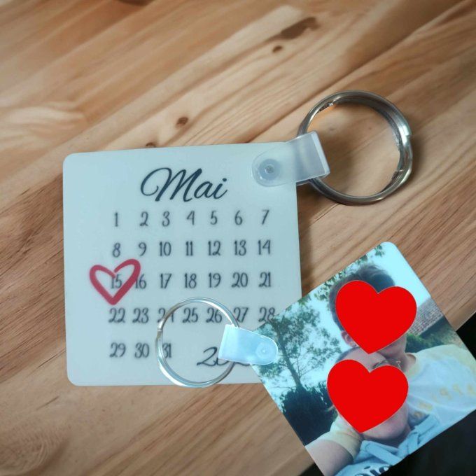 Porte clès calendrier