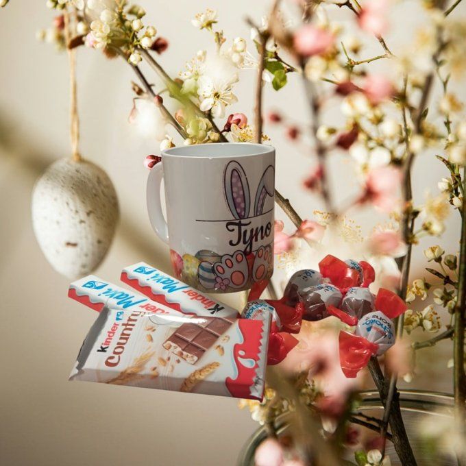 Mug lapin garçon garni