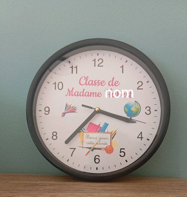 Horloge personnalisée