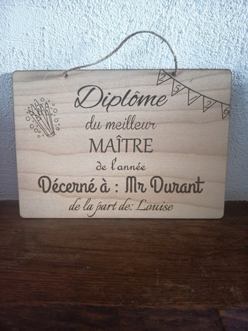 Diplôme maitre/maîtresse