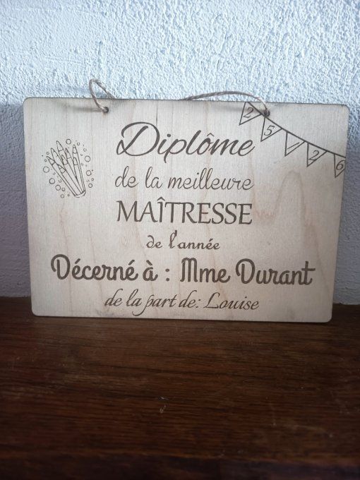 Diplôme maitre/maîtresse