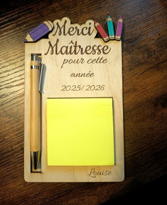 support post it modèle crayons