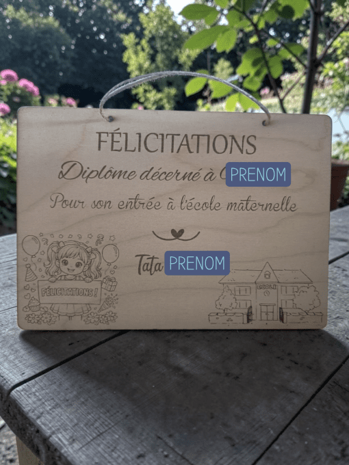 Diplome entrée à l'école