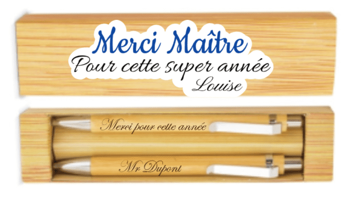 Ensemble stylo et criterium personnalisés