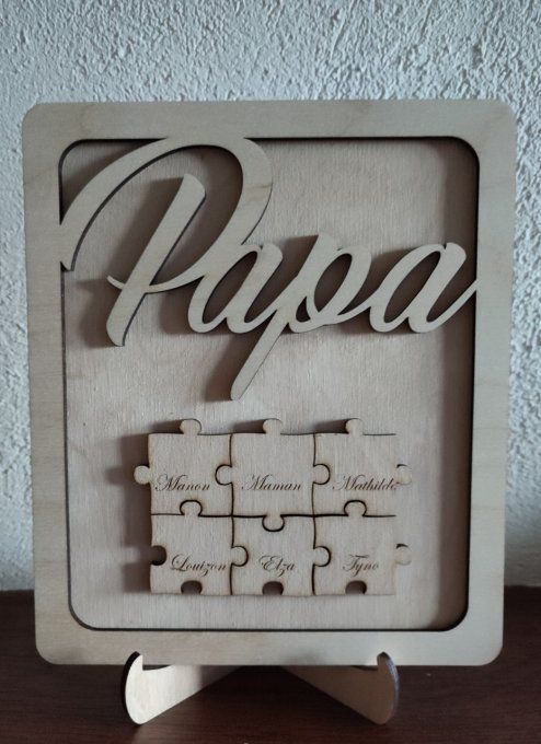 Cadre papa puzzle