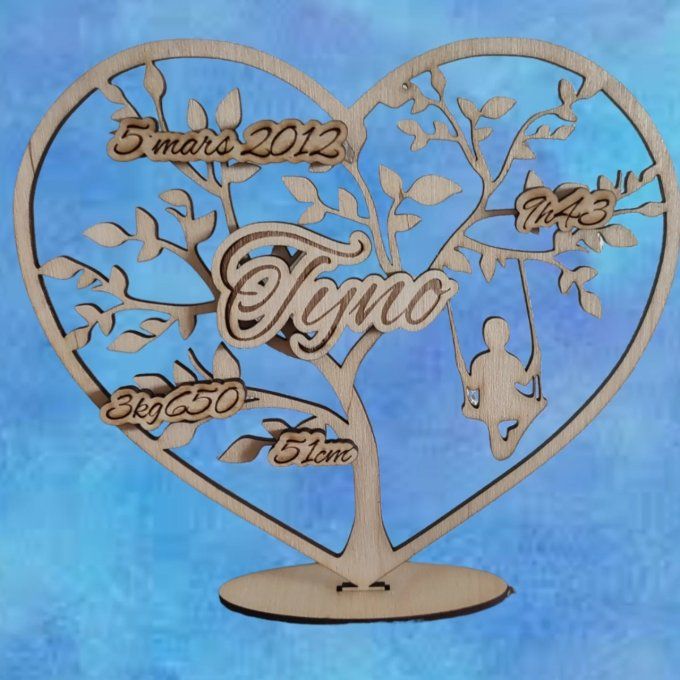 Coeur de vie naissance garçon 